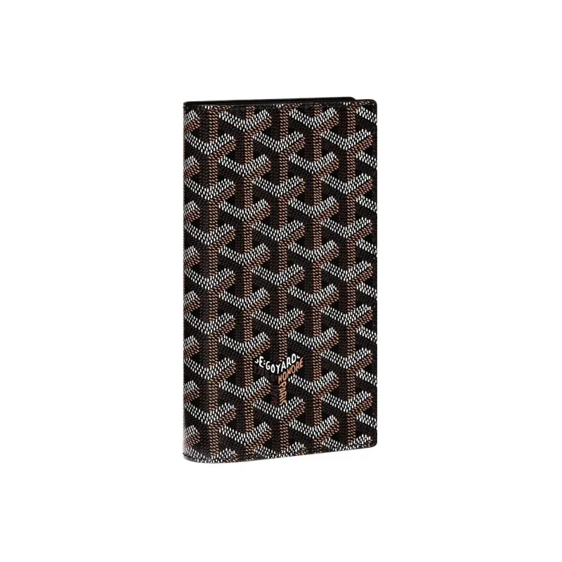 GOYARD SAINT-LAMBERT Canvas With Leather Cell Phone Pouch Wallet Men's Black-0