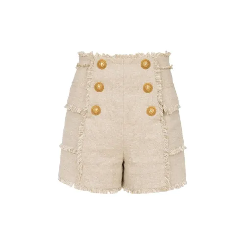 BALMAIN High-waisted Tweed Shorts