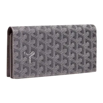 GOYARD RICHELIEU Canvas With Leather Wallet Unisex Gray