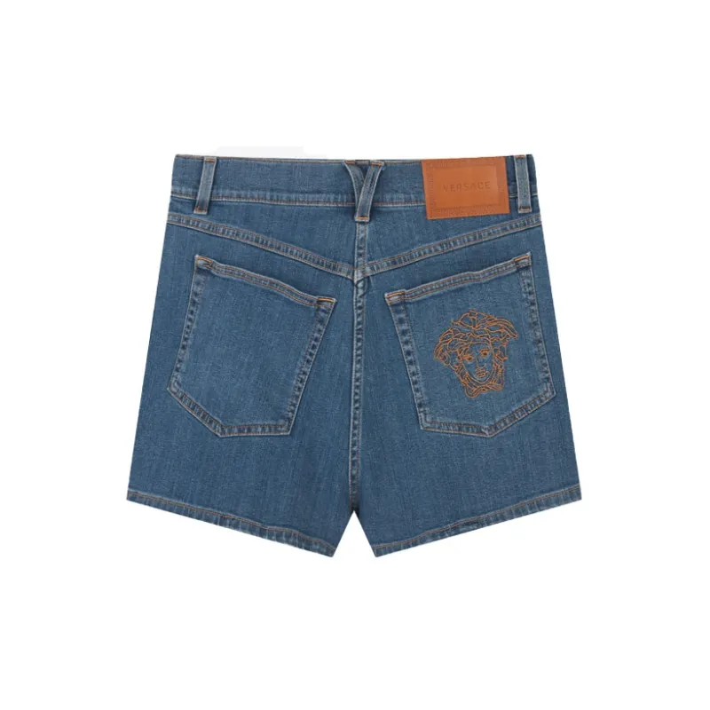 VERSACE Denim Shorts Women's Blue-1