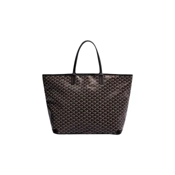 GOYARD Artois Canvas With Leather Tote Bag Shopping Bag Shoulder Bags Handbags Large Size Unisex Black