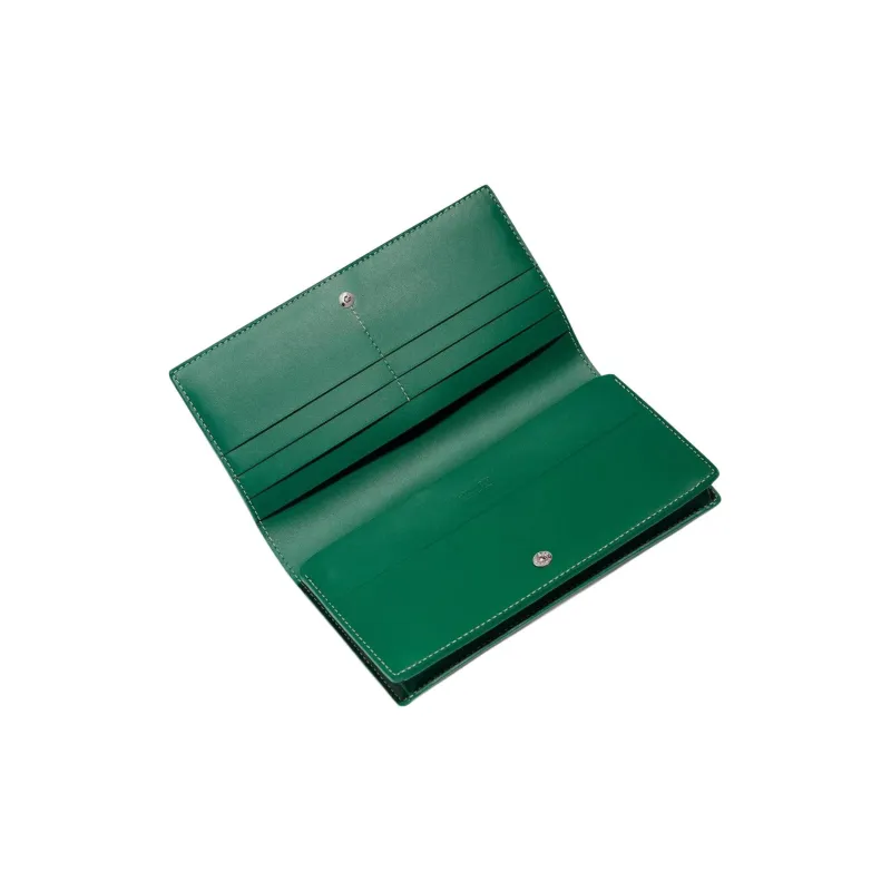 GOYARD RICHELIEU Canvas With Leather Wallet Unisex Green-1