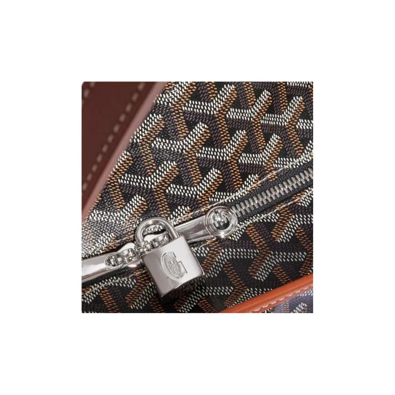 GOYARD Artois Canvas With Leather Tote Bag Shopping Bag Shoulder Bags Handbags Large Size Unisex Brown-4