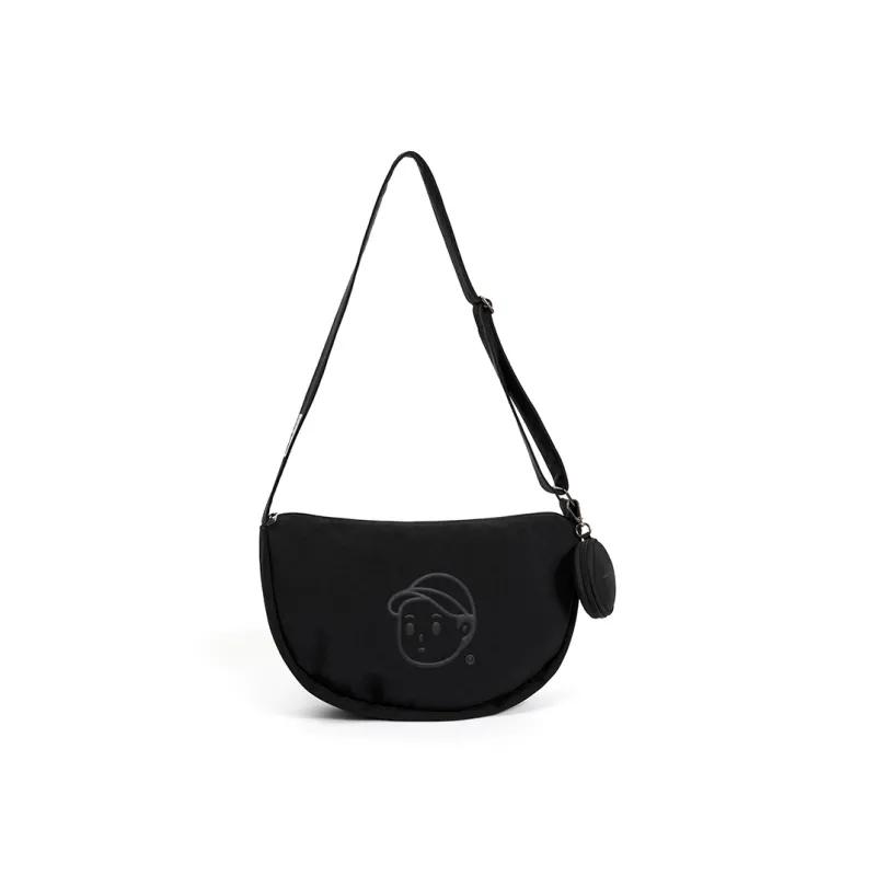 Finerworld Nylon Fabric Dumpling Bag, Shoulder Bag, Crossbody Bag Medium Size Unisex Multicolor-6