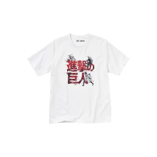 UNIQLO X Attack On Titan T-Shirts Unisex White