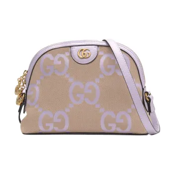GUCCI Ophidia Canvas With Leather Shoulder Bag, Crossbody Bag Trumpets Women's Beige/Light Purple