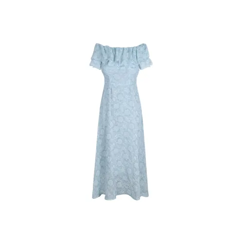 BSEVENI Short-Sleeved Dresses Women's Sky Blue