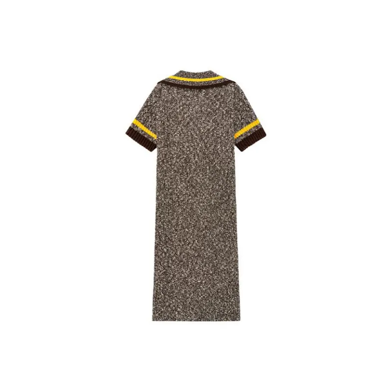 JIL SANDER Short Sleeved Dresses Women's Khaki-1