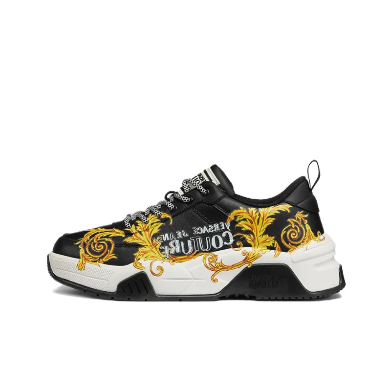 VERSACE JEANS Stargaze Sports Casual Shoes Men's Black Gold-0