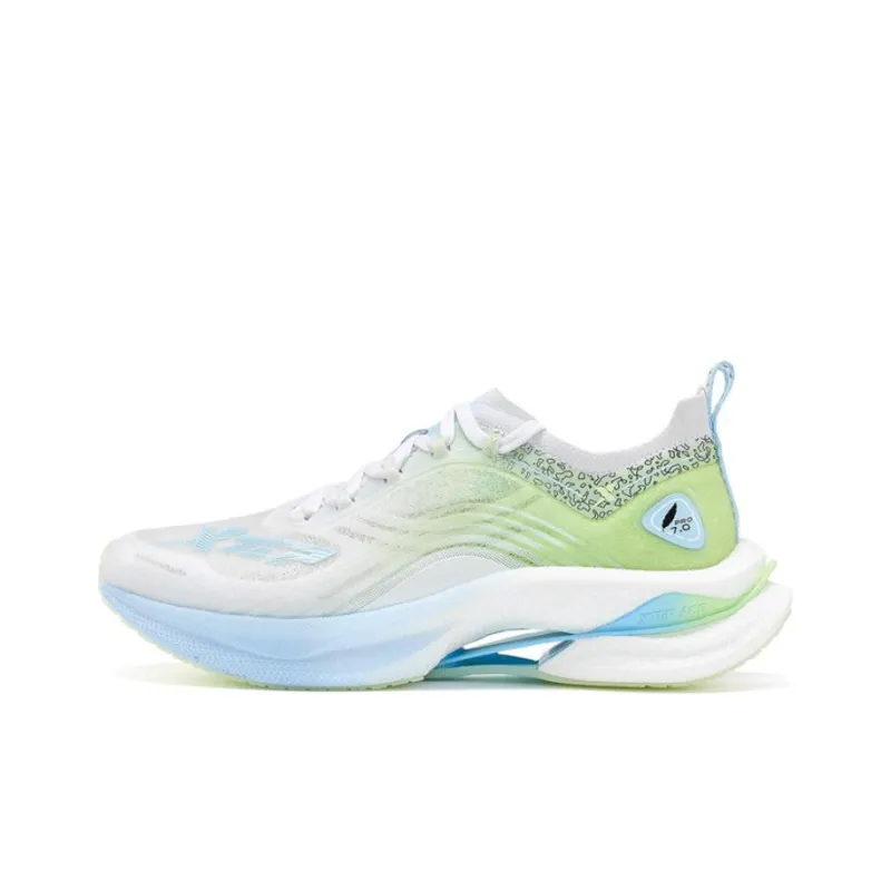 XTEP To Light 7.0 PRO Anti Slip And Wear Resistant Breathable Low Top Casual Universality Women's White Green Blue-0