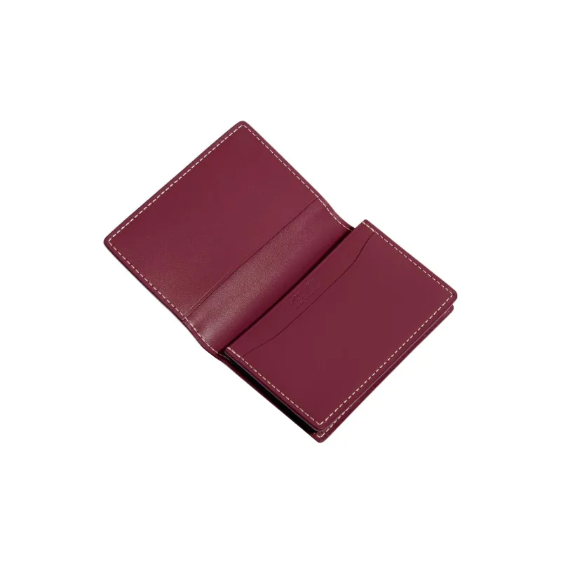 GOYARD MALESHERBES Canvas With Leather Card Holder Unisex Burgundy-1
