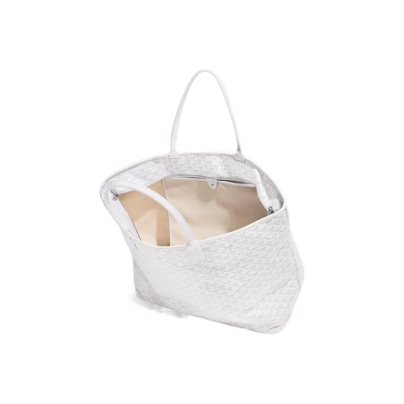 GOYARD Artois Canvas With Leather Tote Bag Shopping Bag Shoulder Bags Handbags Large Size Unisex White-2