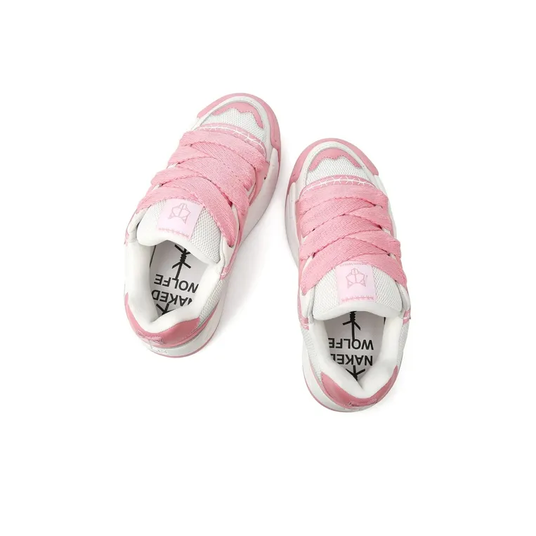 Naked Wolfe Slider Low Top Stylish Skateboarding Shoes Women's Pink White-2