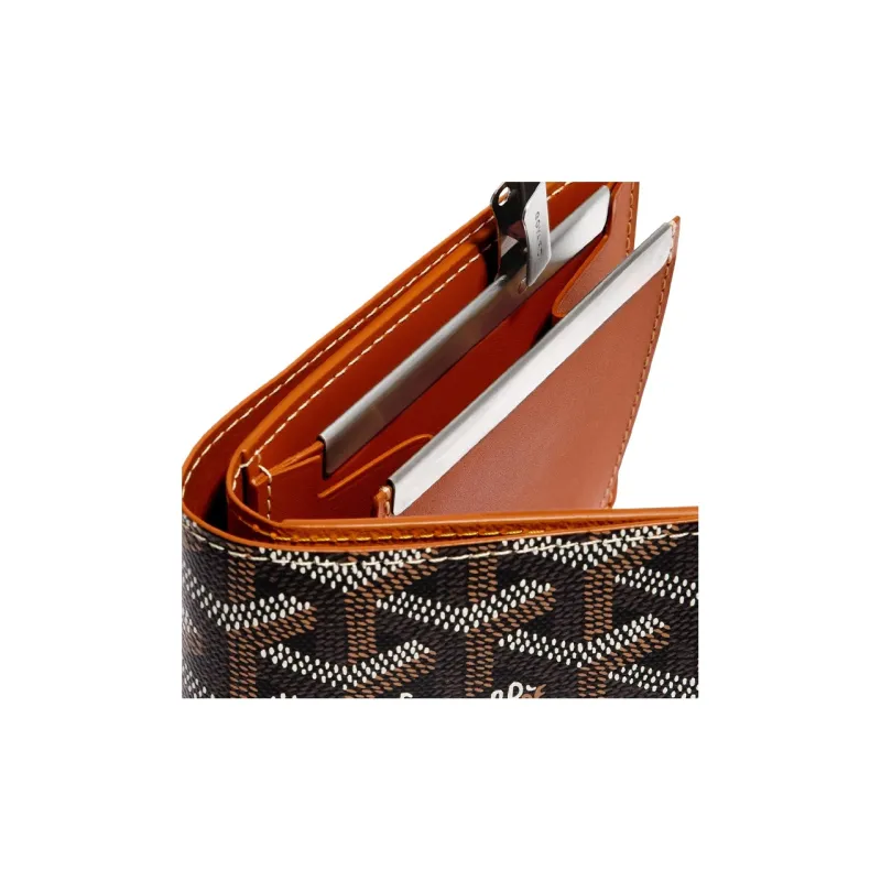 GOYARD SAINT-FLORENTIN Canvas With Leather Wallet Unisex Brown-2