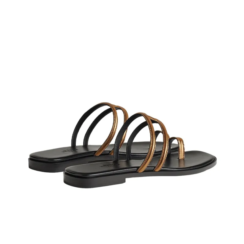 HERMES Odor-Resistant Flip Flops Women's Black-4