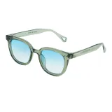 Transparent Gray Green Frame with Blue Gradient Anti-UV Lens