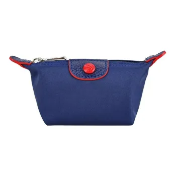 LONGCHAMP Canvas Dumpling Bag Coin Purse Unisex Marine Blue Red