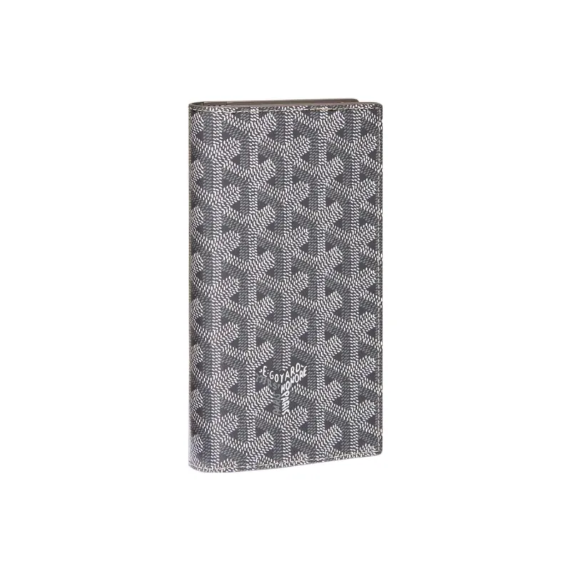 GOYARD SAINT LAMBERT Canvas With Leather Cell Phone Pouch Wallet Unisex Gray-0