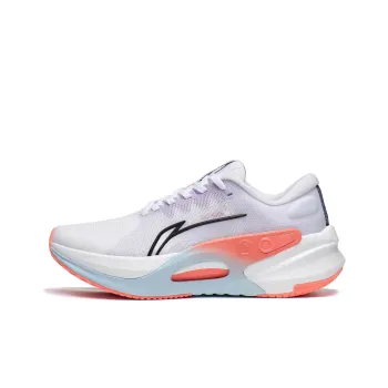 LiNing Furious Rider 7.0 Anti Slip And Wear Resistant Breathable Low Top Running Shoes Women's White Orange Purple