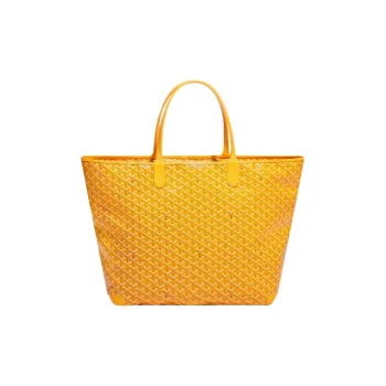 GOYARD Artois Canvas With Leather Tote Bag Shopping Bag Shoulder Bags Handbags Large Size Unisex Yellow