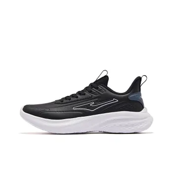 Erke Anti Slip Wear Resistant Low Top Sprint Running Shoes Men's Black White