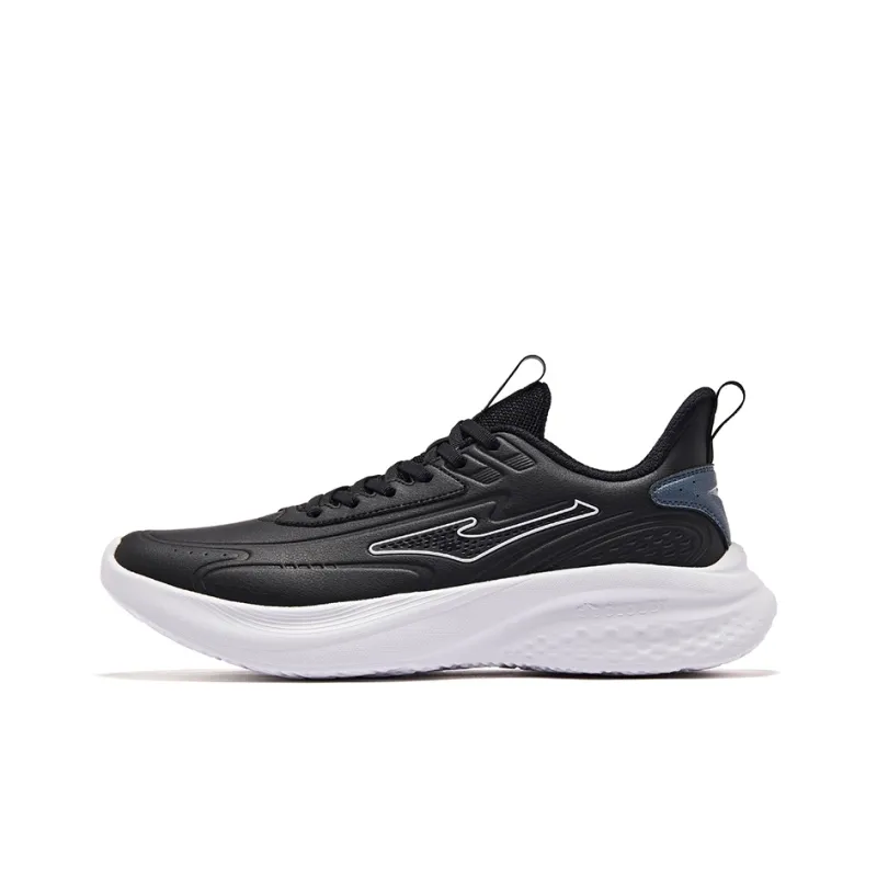 Erke Anti Slip Wear Resistant Low Top Sprint Running Shoes Men's Black White-0