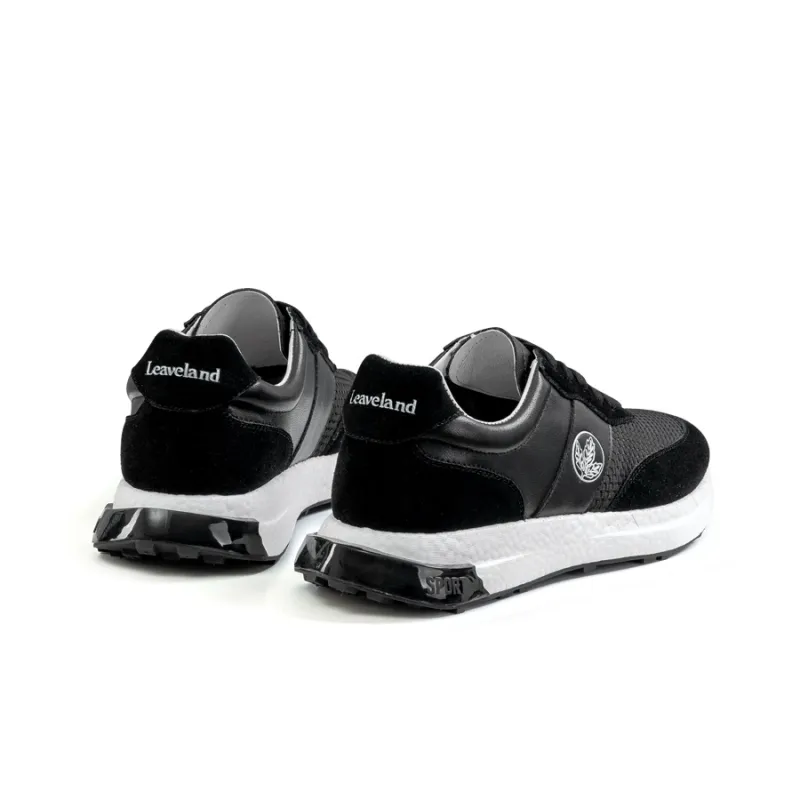 LEAVELAND Microfiber Leather Cow Suede Breathable Height Increasing Sports Casual Shoes Men's-6