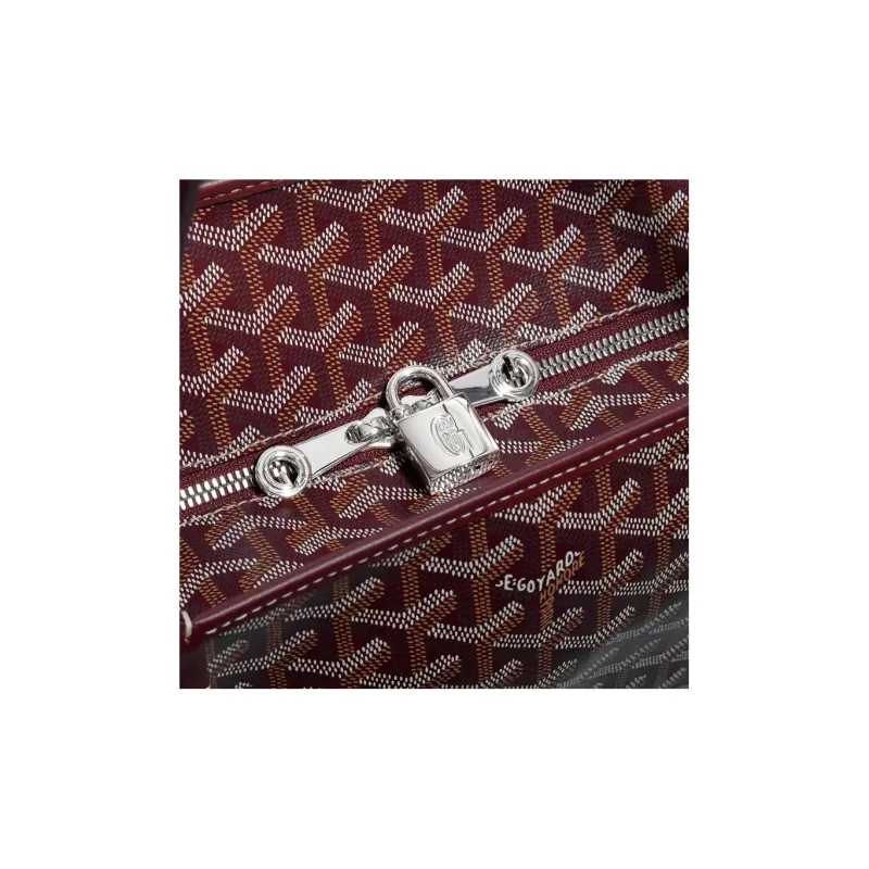 GOYARD Artois Canvas With Leather Tote Bag Shopping Bag Shoulder Bags Handbags Large Size Unisex Burgundy-4