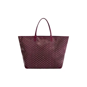 GOYARD Artois Canvas With Leather Tote Bag Shopping Bag Shoulder Bags Handbags Large Size Unisex Burgundy