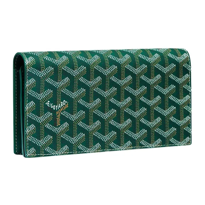 GOYARD RICHELIEU Canvas With Leather Wallet Unisex Green-0