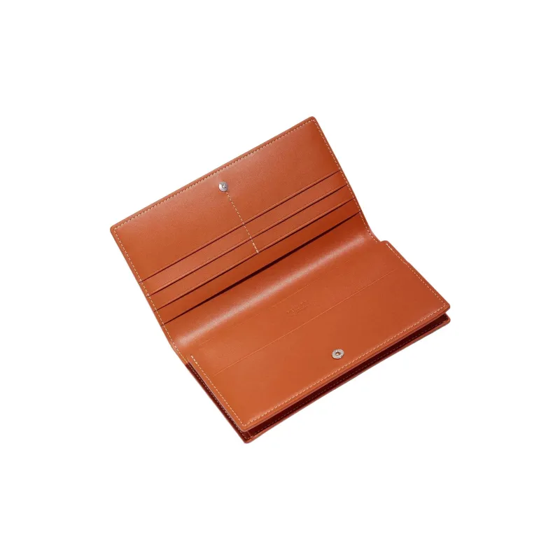 GOYARD RICHELIEU Canvas With Leather Wallet Unisex Brown-1