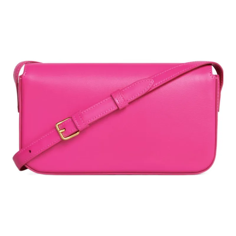 CELINE Triomphe Cow Leather Shoulder Bag, Handbag, Shoulder Bag Women's Bright Pink-2