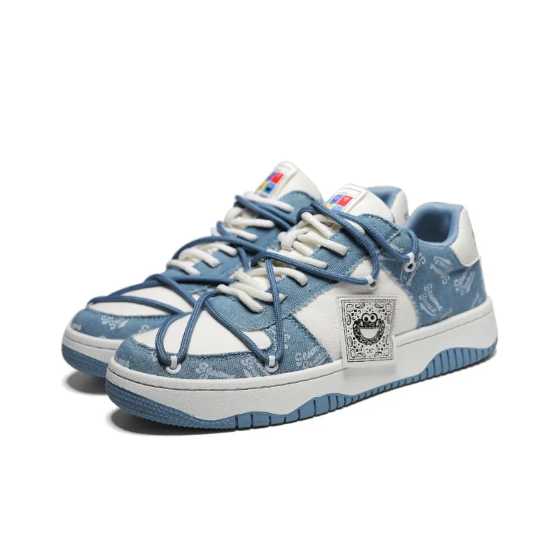SESAME STREET Stylish Skateboarding Shoes Unisex Light Blue-2