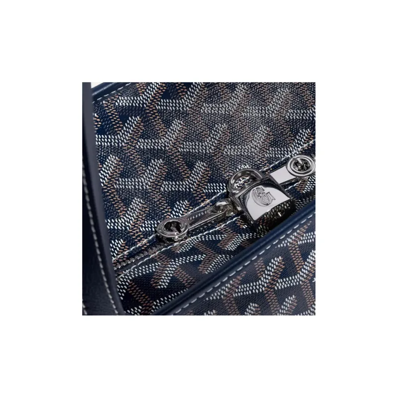 GOYARD Artois Canvas With Leather Tote Bag Shopping Bag Shoulder Bags Handbags Large Size Unisex Marine Blue-4