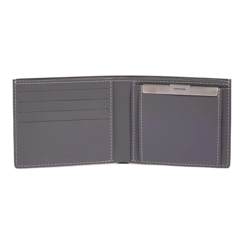 GOYARD SAINT FLORENTIN Canvas With Leather Wallet Unisex Gray-1