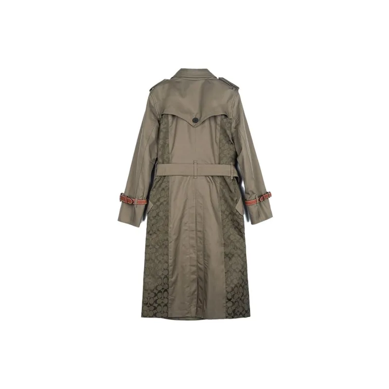COACH Trench Coats Women's Laurel Green-1