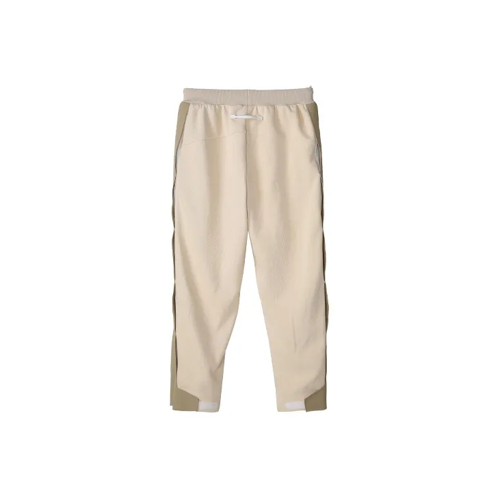 NORVINCY Breathable Elastic Waistband Solid Color Hip Hop Casual Pants Unisex-11