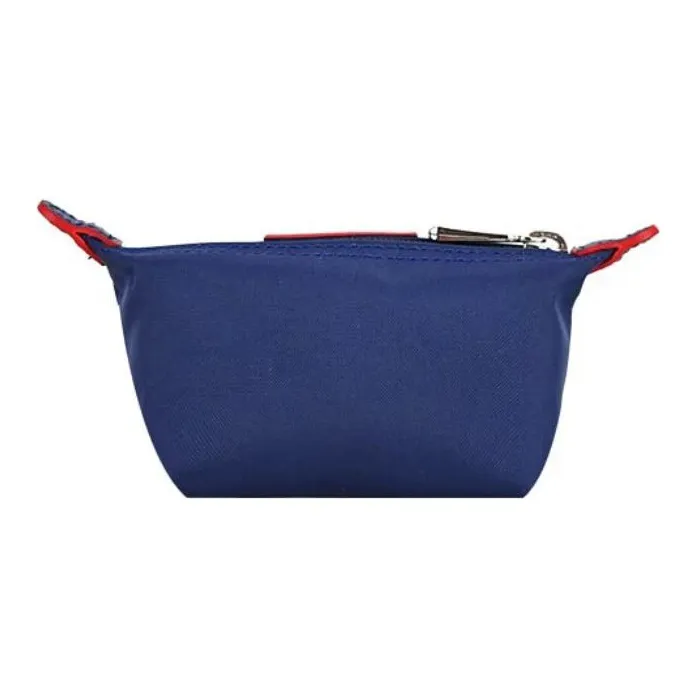 LONGCHAMP Canvas Dumpling Bag Coin Purse Unisex Marine Blue Red-2