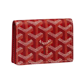 GOYARD MALESHERBES Canvas With Leather Card Holder Unisex Red