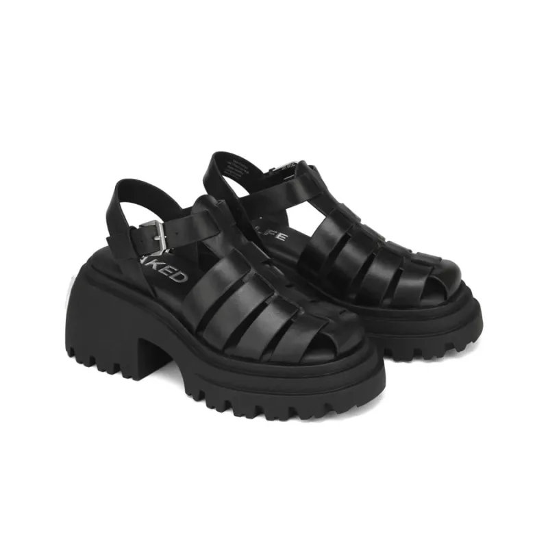 Naked Wolfe Clarissa Roman Sandals 7cm Women's Black-1