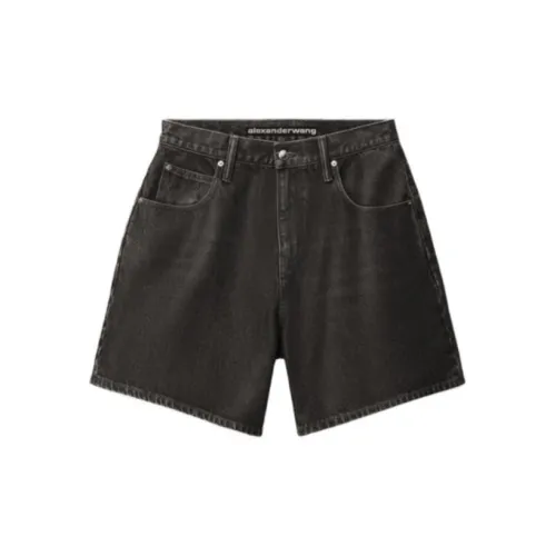 Alexander Wang Denim Shorts Women's Distressed Gray