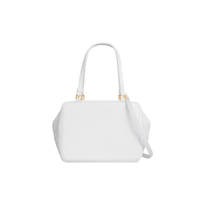 CELINE Smooth Cow Leather Shoulder Bag Crossbody Bag Handbag Women's Arctica White-2