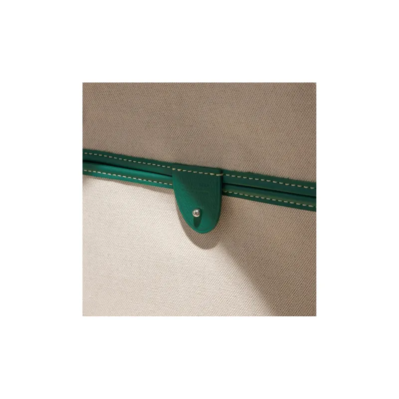 GOYARD Artois Canvas With Leather Tote Bag Shopping Bag Shoulder Bags Handbags Large Size Unisex Green-3