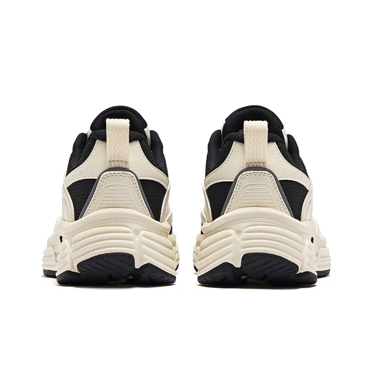 Erke Era Anti Slip And Wear Resistant Breathable Low Top Sports Casual Shoes Women's White Black-3