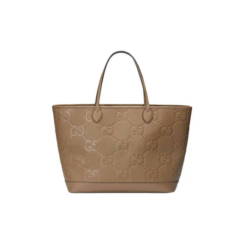 GUCCI Leather Tote Bag Shopping Bag Handbag Shoulder Bag Men's Taupe-6