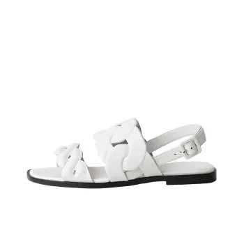 HERMES Grace Strap Sandals Women's White