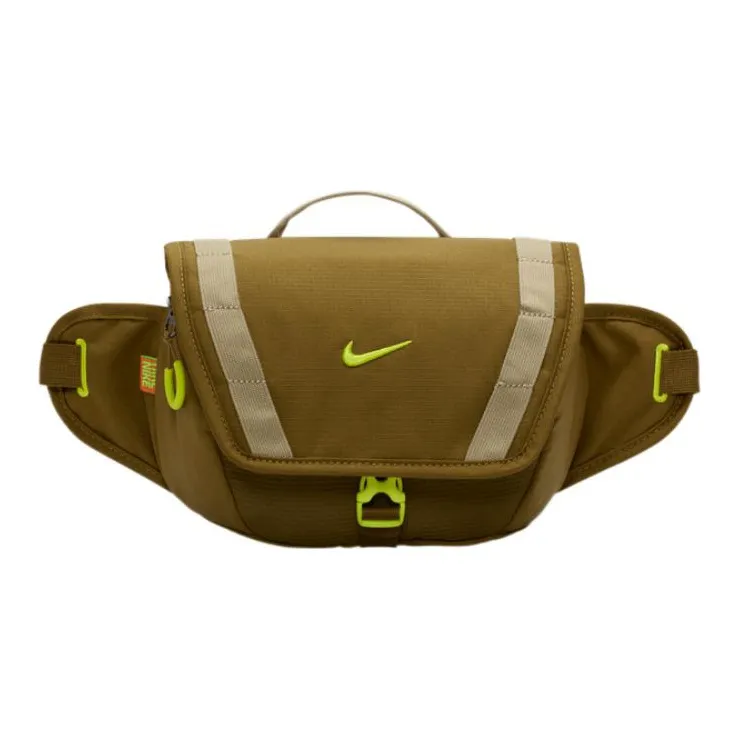 Nike Fabric One Shoulder Crossbody Fanny Pack Regular Unisex Olive Green-0
