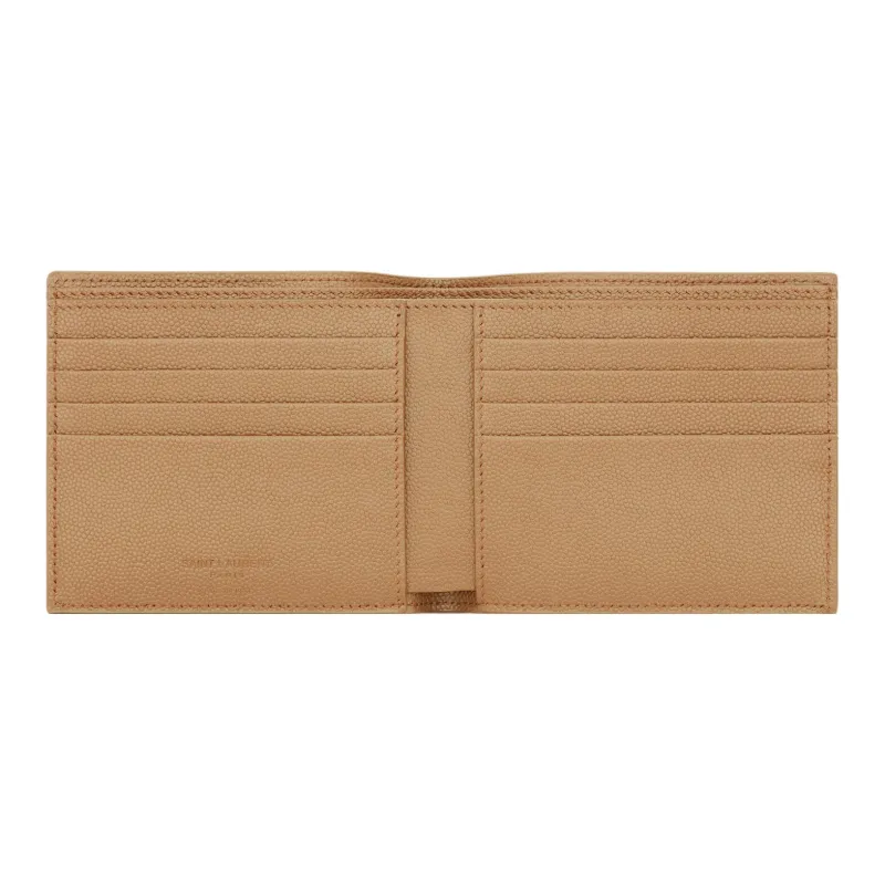 SAINT LAURENT Calfskin Wallet Women's Light Brown-1