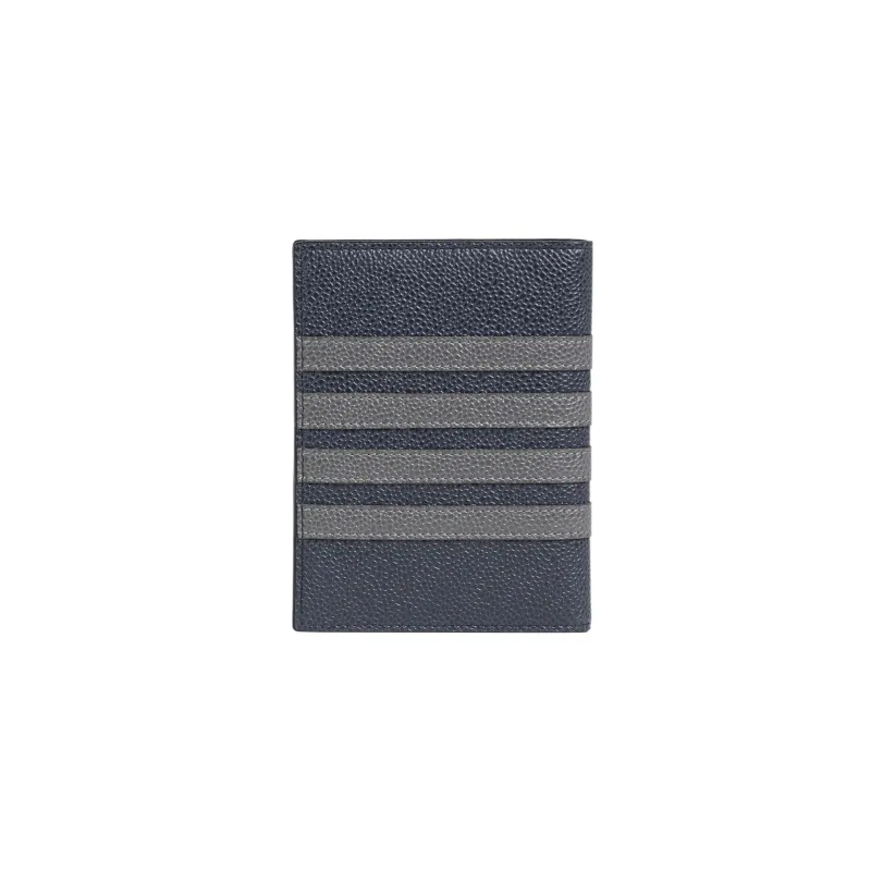 THOM BROWNE· Calfskin Passport Holder Men's Marine Blue-1