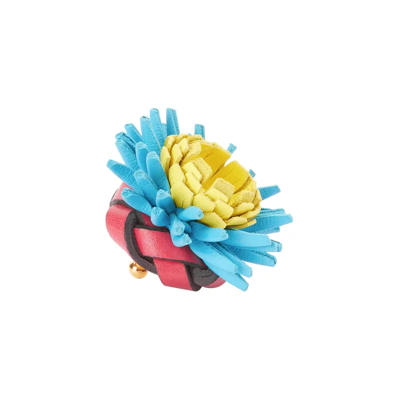 LOEWE Classic Cow Leather Decorative Stud Flower Bag Merch Women's Pink/Blue-1